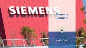 Siemens logo on building